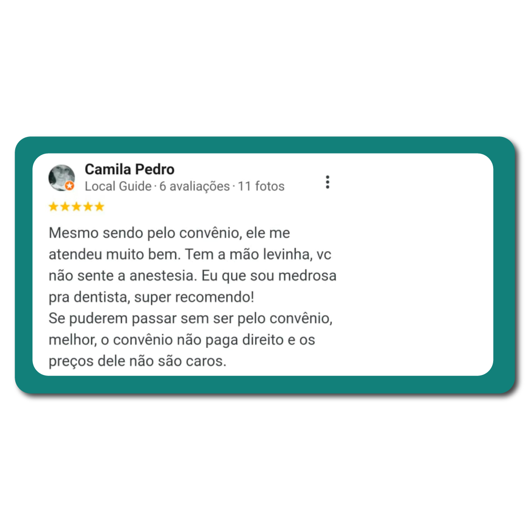 Avaliação no Google